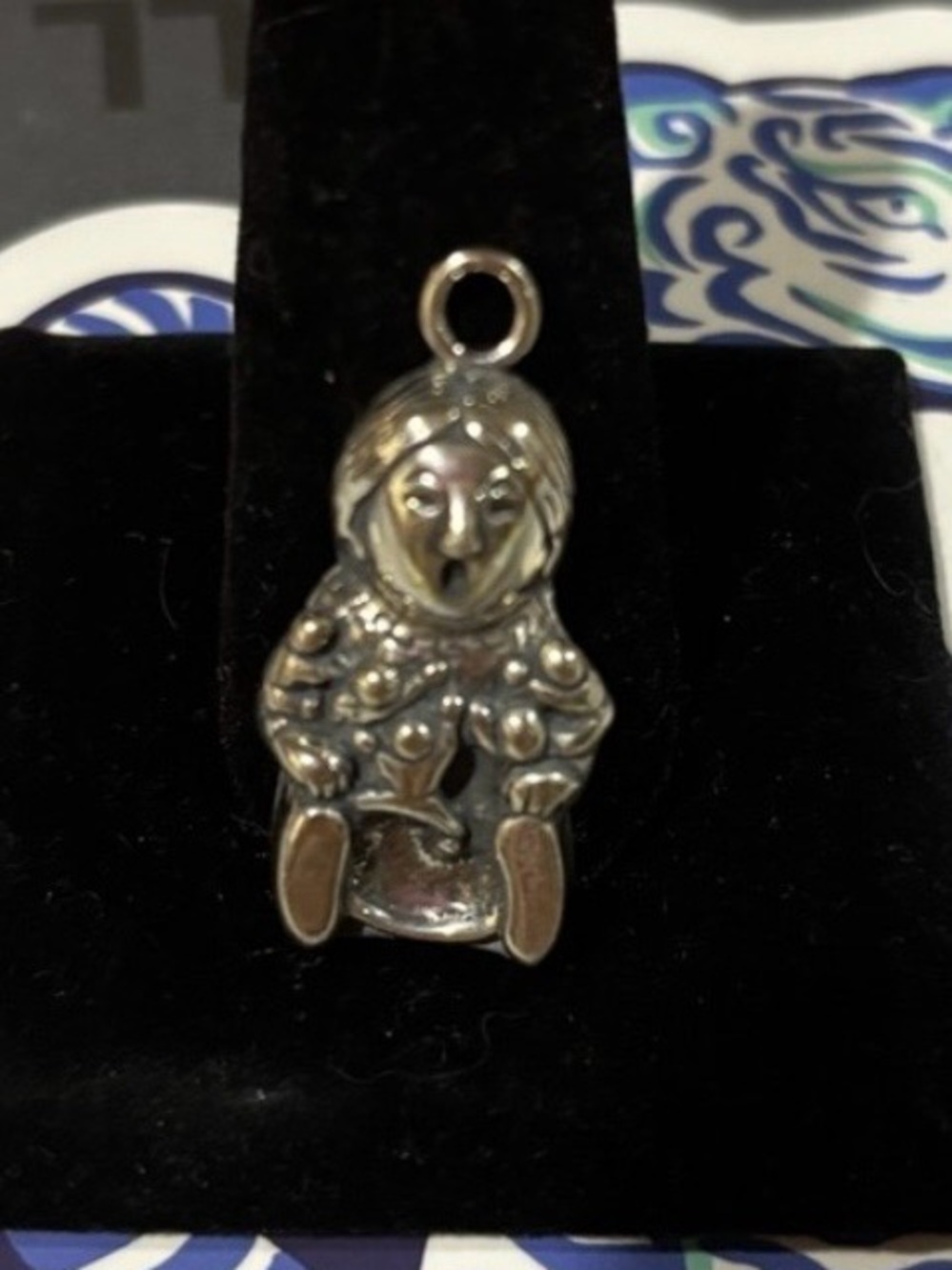 Navajo Sterling Silver Native American Story Teller Charm